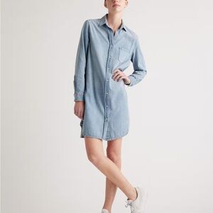 Quince Denim Shirt Dress XS